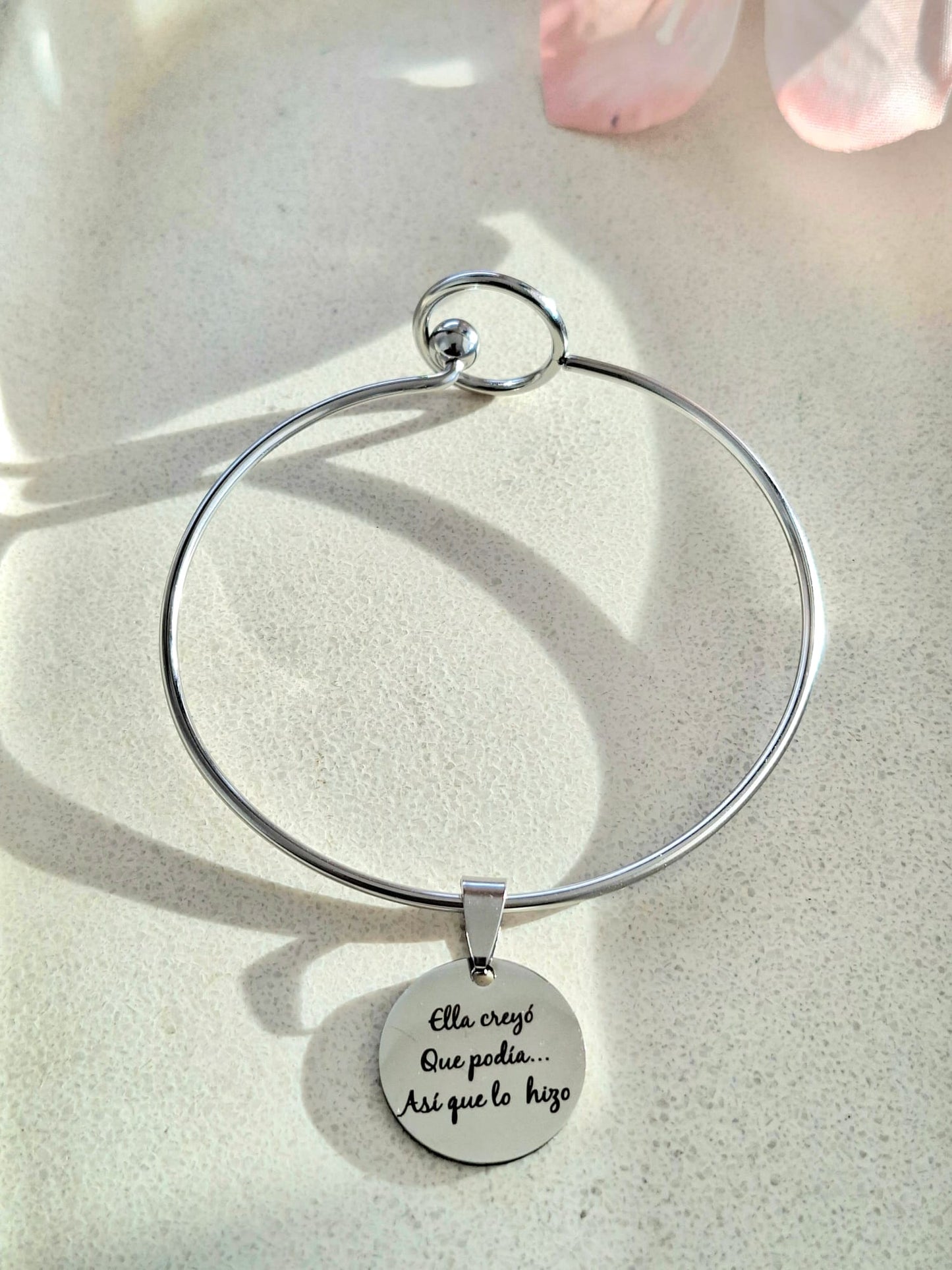 Esclava con Dije Circular Personalizado