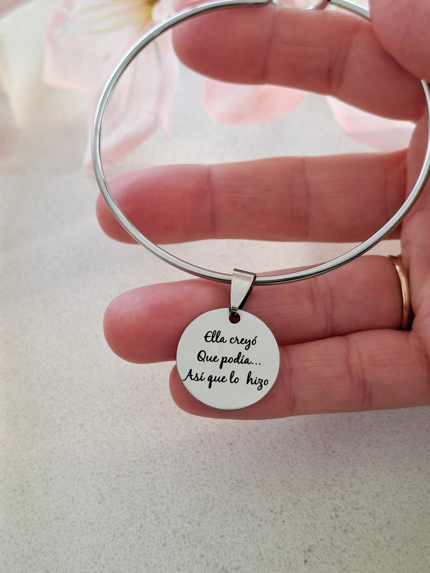 Esclava con Dije Circular Personalizado