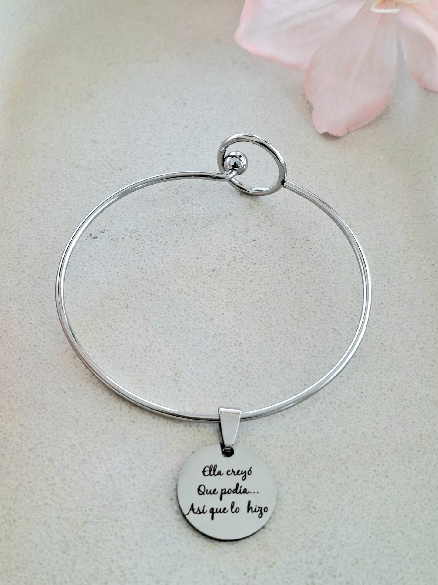 Esclava con Dije Circular Personalizado