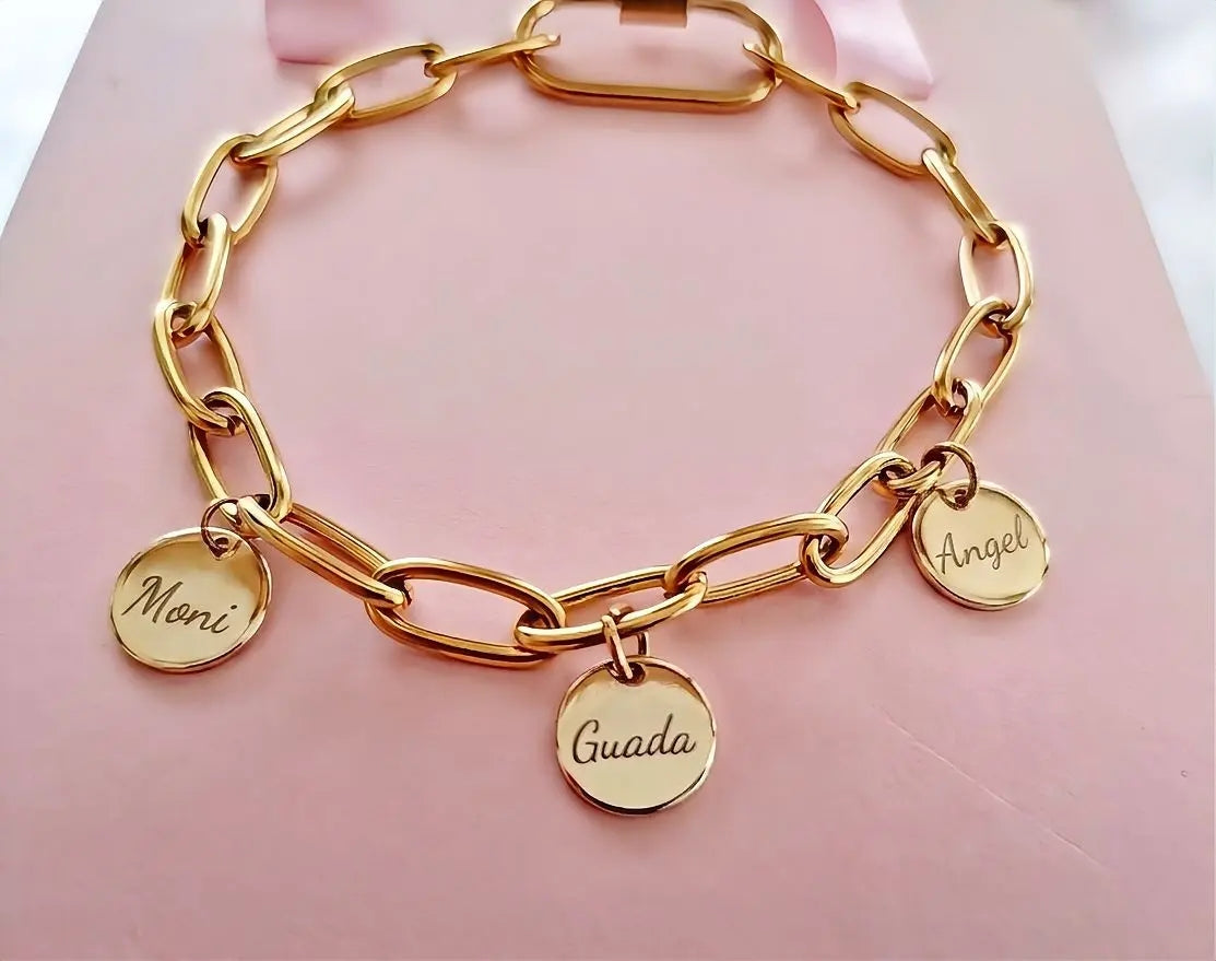 Pulsera eslabones con Dijes Personalizados
